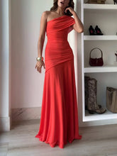 Asymmetric Ruched Maxi Dress for Formal Events